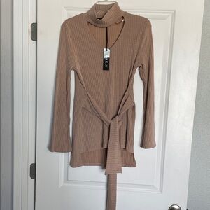 Tan Cowl Neck Sweater size Small NWT
